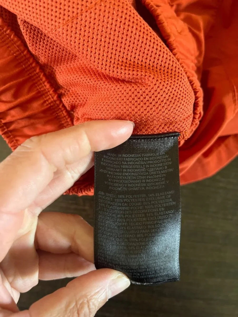 The North Face Mens Small Orange Activewear Shorts Drawstring Pockets